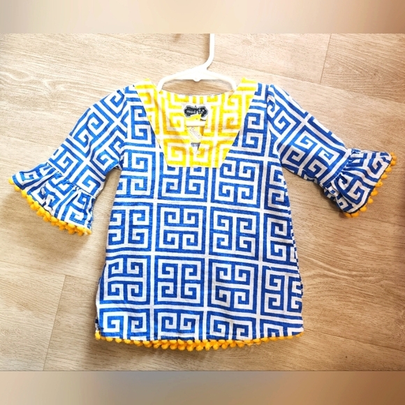 MUDPIE LINEN DRESS/bathing suit cover 6/9month - Picture 1 of 4